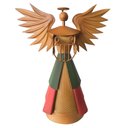 Ver imagem 1 de Anjo Rústico Com Harpa Feita a Mão Para Decoração Natalina Libertas Rosas Artesanato Anjo Natalino C