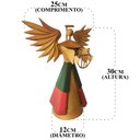 Ver imagem 2 de Anjo Rústico Com Harpa Feita a Mão Para Decoração Natalina Libertas Rosas Artesanato Anjo Natalino C