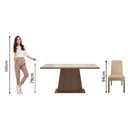 Ver imagem 5 de Mesa Tampo De Vidro Com 6 Cadeiras Rustic/crema/imperial