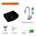 Ver imagem 3 de Kit Cuba Rt41 com Torneira Luxo 1195 Metal e Válvula 1 Polegada e Sifão Pvc e Flexível Compace