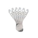 Ver imagem 1 de Conjunto de 6 Colheres de Chá Inox Cabo Bordado Perolas Laris
