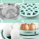 Ver imagem 7 de Elite Gourmet Egc314m Cozedor de Ovos Elétrico 14 Ovos Mint