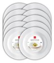 Ver imagem 2 de CONJ 10 PRATO Para MASSAS 29,5 cm GRANGUSTO Bormioli Rocco OPAL GLASS Grangusto Massa