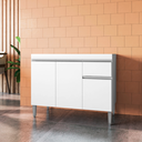 Ver imagem 2 de Balcão Gabinete de Cozinha 3 Portas 100cm Tatiane sem Tampo:branco