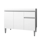 Ver imagem 1 de Balcão Gabinete de Cozinha 3 Portas 100cm Tatiane sem Tampo:branco