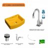 Kit Cuba Rt41 com Torneira Luxo 1195 Metal e Válvula Click 1 Polegada B e Sifão Pvc e Flexível Compa - 3