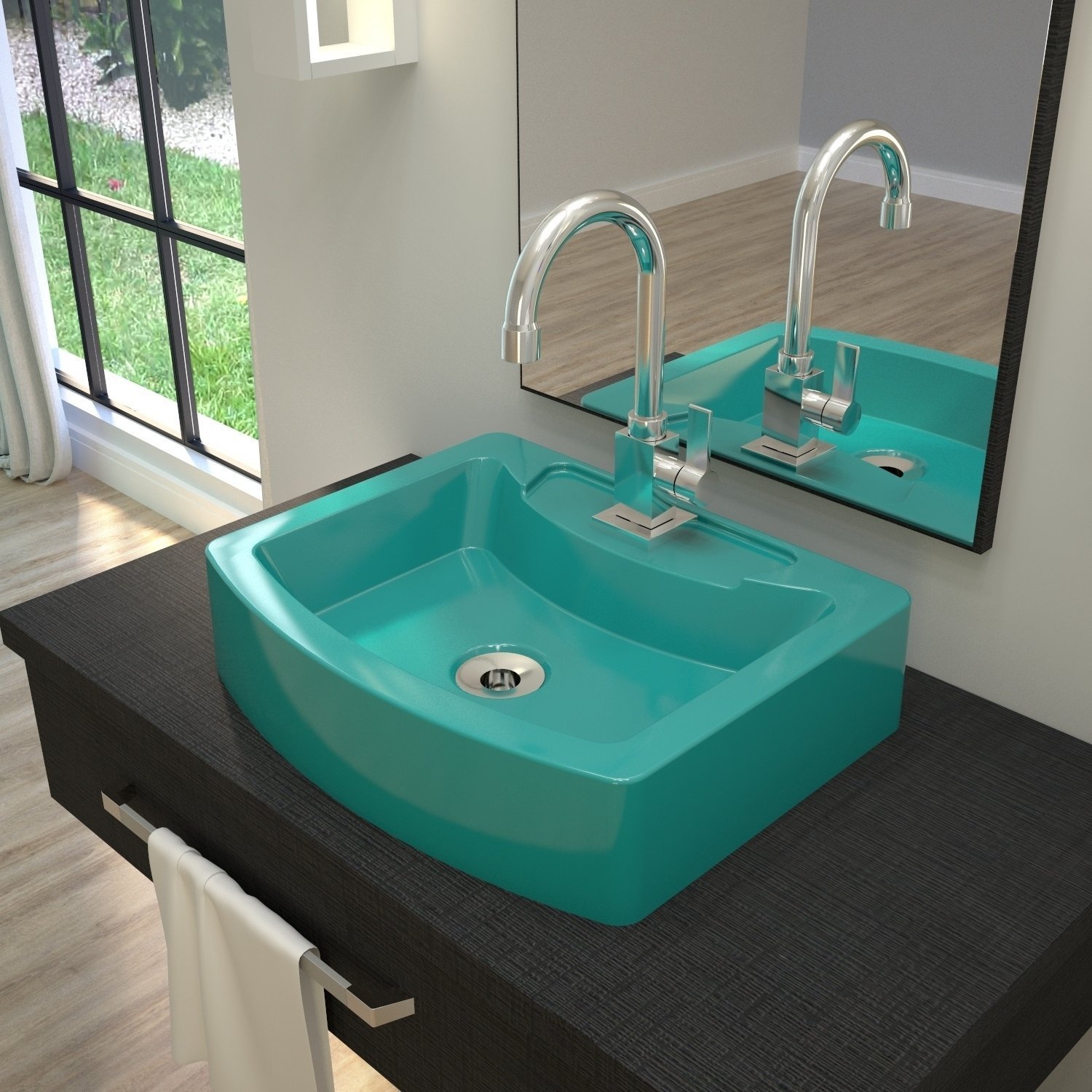 Kit Cuba Rt41 com Torneira Luxo 1195 Metal e Válvula Click 1 Polegada B e Sifão Pvc e Flexível Compa - 1