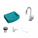 Ver imagem 2 de Kit Cuba Rt41 com Torneira Luxo 1195 Metal e Válvula Click 1 Polegada B e Sifão Pvc e Flexível Compa