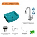 Ver imagem 3 de Kit Cuba Rt41 com Torneira Luxo 1195 Metal e Válvula Click 1 Polegada B e Sifão Pvc e Flexível Compa