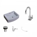 Ver imagem 2 de Kit Cuba Rt41 com Torneira Luxo 1195 Metal e Válvula Click 1 Polegada B e Sifão Pvc e Flexível Compa