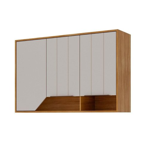 Armário Aéreo P/ Cozinha Celeste C/ 2 Portas 120cm Cinamomo/off White - Mgm