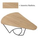 Ver imagem 5 de Mesa De Centro Gota Madeira Amendoa Base Metal Preto Nacc