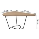 Ver imagem 4 de Mesa De Centro Gota Madeira Amendoa Base Metal Preto Nacc