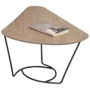 Ver imagem 1 de Mesa De Centro Gota Madeira Amendoa Base Metal Preto Nacc