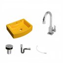 Ver imagem 2 de Kit Cuba Rt41 com Torneira Luxo 1195 Metal e Válvula Click 1 Polegada B e Sifão Cromado e Flexível C