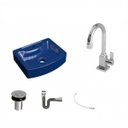 Ver imagem 2 de Kit Cuba Rt41 com Torneira Luxo 1195 Metal e Válvula Click 1 Polegada B e Sifão Cromado e Flexível C