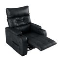 Ver imagem 3 de Poltrona Mx-66 Commander Reclinável Giratória Corino com Apoio de Pés Preto
