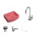 Ver imagem 2 de Kit Cuba Rt41 com Torneira Luxo 1195 Metal e Válvula Click 1 Polegada B e Sifão Cromado e Flexível C