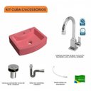 Ver imagem 3 de Kit Cuba Rt41 com Torneira Luxo 1195 Metal e Válvula Click 1 Polegada B e Sifão Cromado e Flexível C