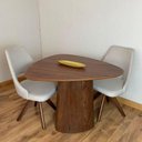Ver imagem 3 de Mesa de Jantar Cone Orgânica Redonda 110x113 Cm Base e Tampo Pau Ferro Catedral