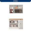 Ver imagem 5 de Cozinha Modulada Compacta Americana 3 Peças com Balcão 2 Portas 2 Gavetas com Tampo Unna Branco