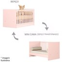Ver imagem 2 de Berço Infantil Mini Cama Mdp Doce Mel Rosa