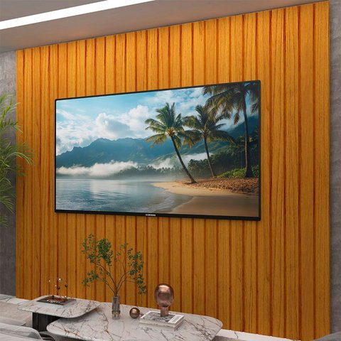 Painel Ripado para TV até 84 Polegadas 100% MDF 230CMX250CM Majestade