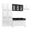 Ver imagem 2 de Cozinha Completa em Aço Topázio 14 Portas 3 Gavetas com Vidro Preto - Telasul