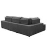 Sofá de Canto Retrátil e Reclinável com Molas 3,00x2,00 Esq Virginia Suede Cinza Adonai - 4