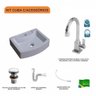 Kit Cuba Rt41 com Torneira Luxo 1195 Metal e Válvula Click 1 Polegada G e Sifão Pvc e Flexível Compa - 3