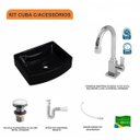 Ver imagem 3 de Kit Cuba Rt41 com Torneira Luxo 1195 Metal e Válvula Click 1 Polegada G e Sifão Pvc e Flexível Compa