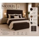 Ver imagem 4 de Cabeceira Estofada Recamier Baú para Cama Box 160cm Queen:Marrom