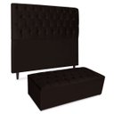 Ver imagem 7 de Cabeceira Estofada Recamier Baú para Cama Box 160cm Queen:Marrom