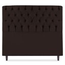 Ver imagem 1 de Cabeceira Estofada Recamier Baú para Cama Box 160cm Queen:Marrom