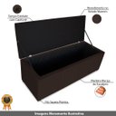 Ver mais imagens de Cabeceira Estofada Recamier Baú para Cama Box 160cm Queen:Marrom