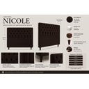 Ver imagem 2 de Cabeceira Estofada Recamier Baú para Cama Box 160cm Queen:Marrom