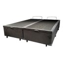 Ver imagem 2 de Base Box King com Baú 193x203x42cm Blindada com Pistão Suede