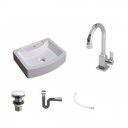 Ver imagem 2 de Kit Cuba Rt41 com Torneira Luxo 1195 Metal e Válvula Click 1 Polegada G e Sifão Cromado e Flexível C