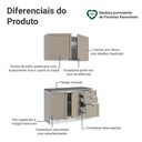 Ver imagem 4 de Armário de Cozinha Compacta 120 Cm Branco/crema Vik Madesa 01