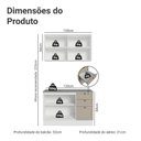 Ver imagem 3 de Armário de Cozinha Compacta 120 Cm Branco/crema Vik Madesa 01