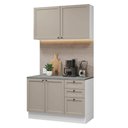 Ver imagem 2 de Armário de Cozinha Compacta 120 Cm Branco/crema Vik Madesa 01