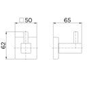 Ver imagem 2 de Cabide Square 9000 Grafite Polido Docol