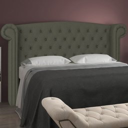 Cabeceira Queen 160 cm Valenn Linho SL 74 Peer - 2 Cabeceira Queen 160 cm Valenn Linho SL 74 Peer - 2