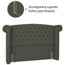 Cabeceira Queen 160 cm Valenn Linho SL 74 Peer - 6 Cabeceira Queen 160 cm Valenn Linho SL 74 Peer - 6