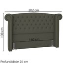 Ver imagem 4 de Cabeceira Queen 160 cm Valenn Linho SL 74 Peer