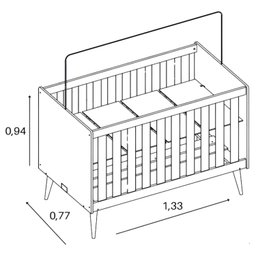 Berço Americano Mini Cama Branco Fosco Isis - 5
