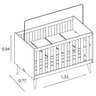 Berço Americano Mini Cama Branco Fosco Isis - 5