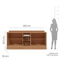 Ver imagem 3 de Cozinha Pérola com Rodapé e Tampo 2 Peças Yescasa Off White/Freijó