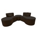 Ver imagem 6 de Sofá Modular Orgânico Monterrey 260cm + Puff Suede Marrom