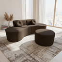 Ver imagem 2 de Sofá Modular Orgânico Monterrey 260cm + Puff Suede Marrom